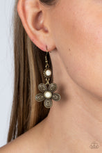 Load image into Gallery viewer, Paparazzi Earring - Free-Spirited Flourish - Brass
