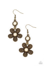 Load image into Gallery viewer, Paparazzi Earring - Free-Spirited Flourish - Brass
