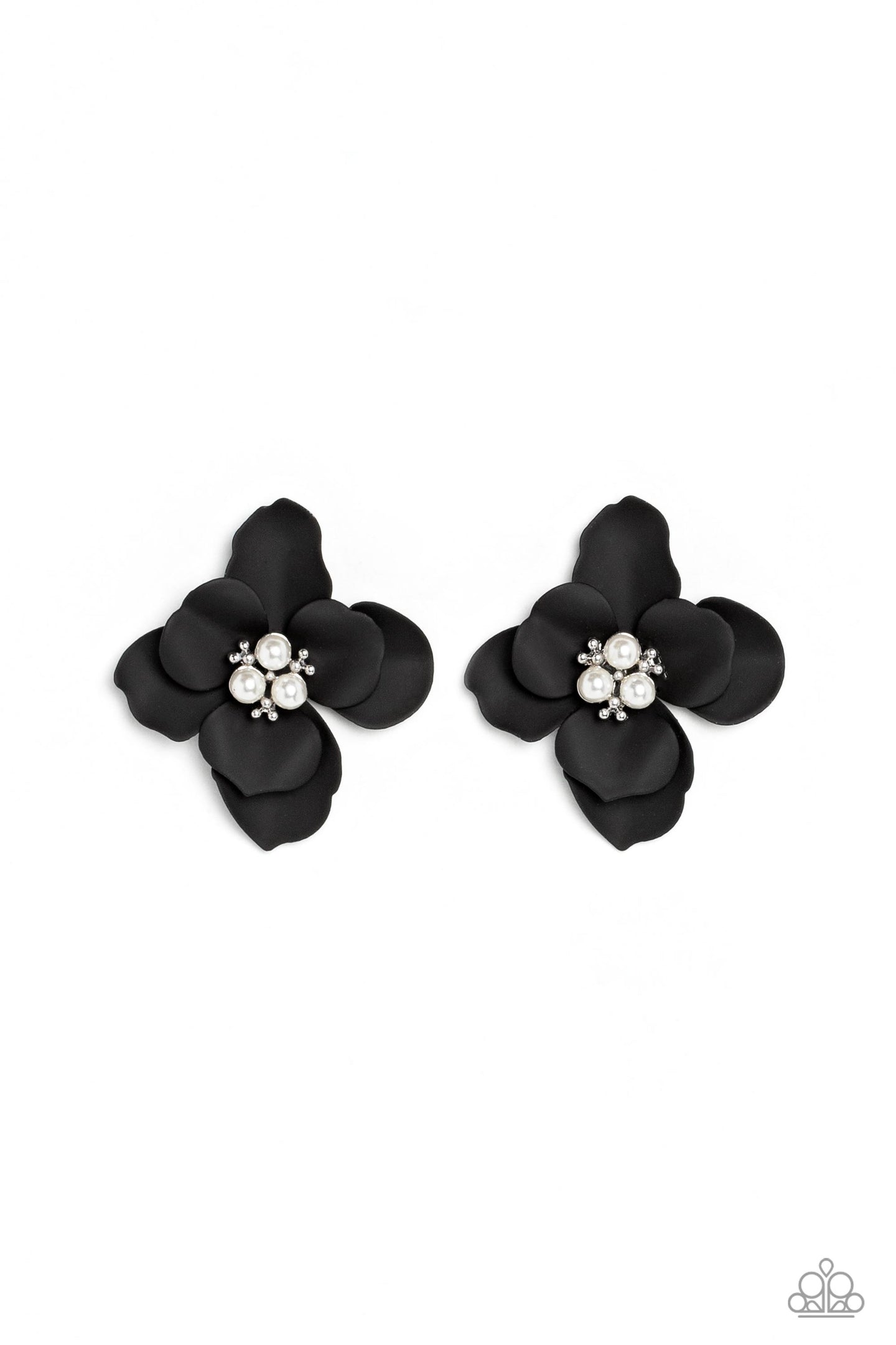 Paparazzi Earring - Jovial Jasmine - Black