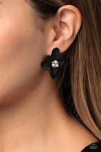 Load image into Gallery viewer, Paparazzi Earring - Jovial Jasmine - Black
