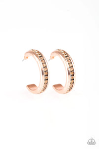 Paparazzi Earring - 5th Avenue Fashionista Copper