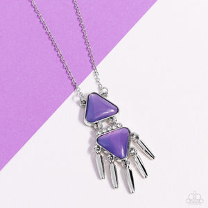 Paparazzi Necklace - Under the FRINGE - Purple