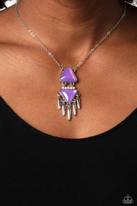 Paparazzi Necklace - Under the FRINGE - Purple
