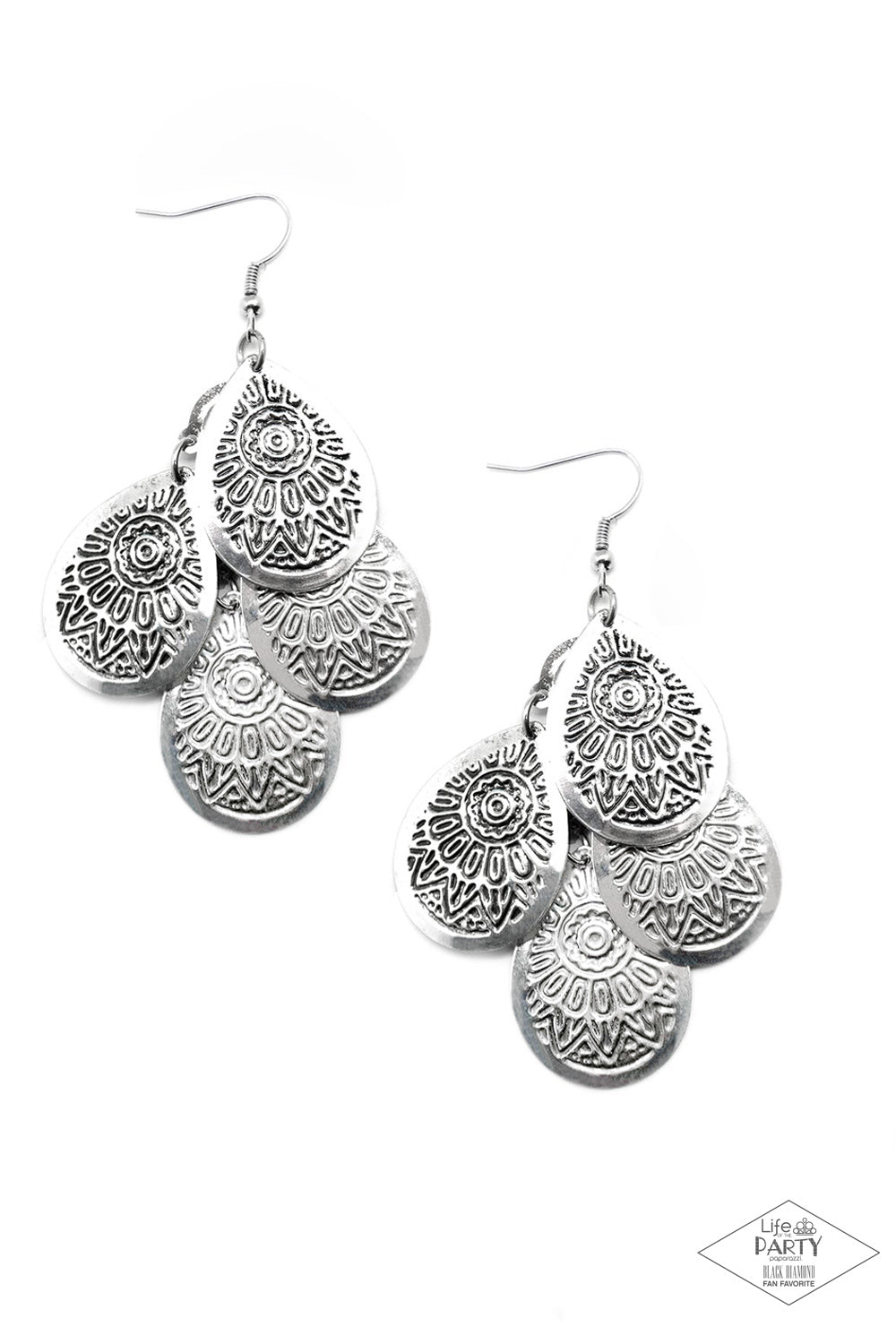 Paparazzi Earring -A Leading Light - Silver