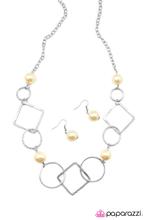 Paparazzi Necklace - Opulent Outlines - Yellow
