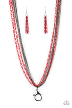 Load image into Gallery viewer, Paparazzi Necklace - Colorful Calamity - Red Lanyard
