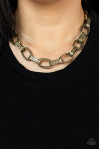 Paparazzi Necklace - Motley In Motion - Brass