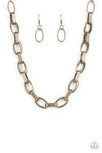 Paparazzi Necklace - Motley In Motion - Brass
