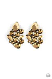 Paparazzi Earring - Galaxy Glimmer -Brass