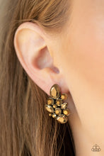 Load image into Gallery viewer, Paparazzi Earring - Galaxy Glimmer -Brass
