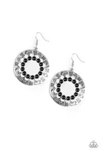 Paparazzi Earring - Organically Omega - Black