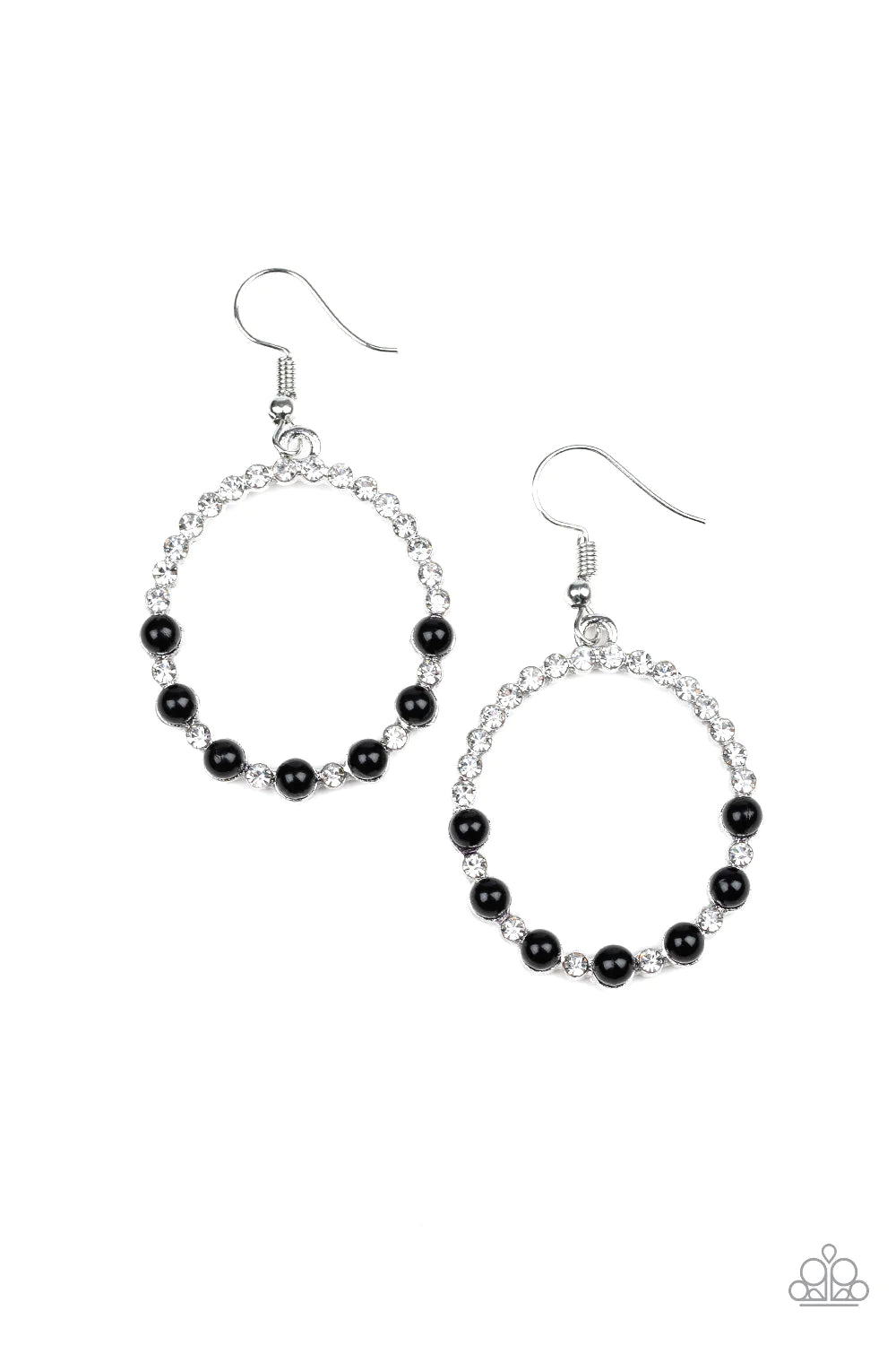 Paparazzi Earring - Glowing Grandeur - Black