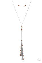 Load image into Gallery viewer, Paparazzi Necklace - Timeless Tassels - Brown
