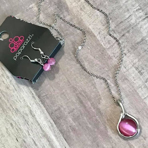 Paparazzi Necklace - Fairy Lights - Pink